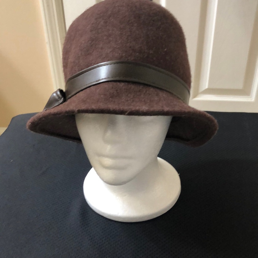 CHARTER CLUB Hat Brown 100% Wool
